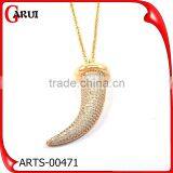 Retro Stainless Steel Cool Gold Wolf Spike Pendant Jewellery Pendants thumbnail-1