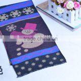 Good Quality Fashion Baby Boys Girls Snowflower and Snowman Knitted Cashmere Scarf for Christmas thumbnail-5