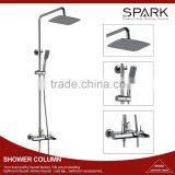 Waterfall Bathroom Brass Shower Column Set Wall Mounted