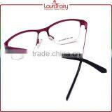 Laura Fairy Stylish Lady Pink Black Semirim Metal Optical Frame For Wholesale thumbnail-4