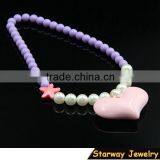 >>>2016 New Kids Jewelry Cute Starfish Heart Shape Bead Necklace/ Quality Choice thumbnail-1
