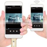 Golden color 3 in 1 high speed OTG USB flash drive for iphone IOS and android