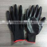 13 Gauge 40g Black Nylon Glove Core Black Nitrile Coated Work Gloves for Vehicle Repair thumbnail-1
