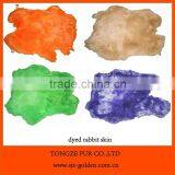 High Quality Rabbit Fur Skin Dyed Colors thumbnail-5
