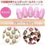 Metal Edge Round Square Nail Art Pearl With Diy Nail Art Decoration Hemming Nail Diamond Alloy ZX:SP529 thumbnail-2