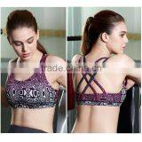 New Fashion Sport Bra Quick-drying Bra Active Wear Custom Sport Bra Elastic Band Yoga Bra Plain Sport Halterneck Bra thumbnail-2