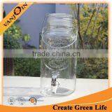Beverage Dispenser 4L Glass Mason Jar With Tap thumbnail-6