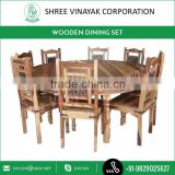 Round Style New Wooden Dining Table Set
