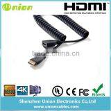 Male to Female HDMI Stretch Spring Cable for HDTV DVB DVD PC 1080p DT thumbnail-1