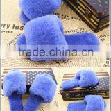 Wholesale Fashion Genuine Rex Rabbit Fur Slap on Real Fur Trim Shoes thumbnail-5