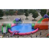 inflatable aqua park with slide