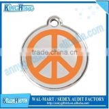 Pet accessaries C'MON round custom shaped wholesale cheap dog tags for pets