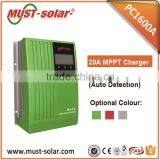 < Must Solar> HOT! CE ISO Approved 20A 12V/24V LCD/LED High Efficiency MPPT Solar Charge Controller Three Colors for Choice thumbnail-2