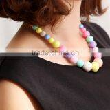 Multicolor DIY Children Acrylic Plastic Round Bead Necklace Bracelet Jewelry Set thumbnail-3