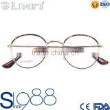 High Quality Round Optical Prescription Glasses Frames Retro Gold Metal Eyeglasses Frame 66JG004 thumbnail-2
