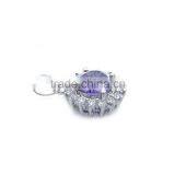 Purple CZ Silver925 Pendant Rhodium Plated 925 China Jewelry Silver thumbnail-2
