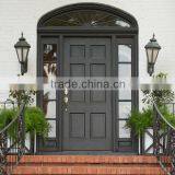 Grey Solid Wooden Door Oak Wood Solid Wooden Door With Glass Panel thumbnail-1