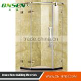 bathroom hexagon shower enclosure cheap price stainless steel shower enclosure with tempered glass