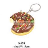 custom 3d squishy bun keychains,oem squishy bun donut keychains,sweet vivid lifelike squishy bun keychain