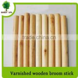 Well straight Varnished wood mop stick with cheap price and high quality