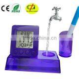 Water Powered Calendar Clock With Penholder