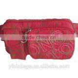 Red High Quality Fashion Black Waist Bags WB008 thumbnail-1