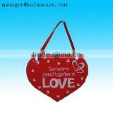Handpainted Ceramic Custom Heart Ornament With Love Words for Valentines Day Gift thumbnail-1