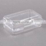 OPS Plastic Clear Clamshell Cake Container With Dome Hinged Lid Cheap Price thumbnail-1