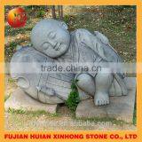 Granite Lovely Little Monk Stone Statue Hands on Chin thumbnail-3