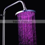 Smart High Quality LED Bathroom LED Color Change Shower Head, Temperature Sense Multiple Color LED Overhead Round Shower Head thumbnail-2