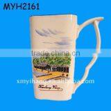 Custom Quirky Hand Painted Porcelain Souvenir Beer Mug thumbnail-1