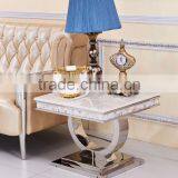 Modern Appearance Side Table With Stainless Steel Frame thumbnail-1