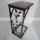 RH-4424 Metal Accent Wooden Table Vine Leaf Design Modern Sofa Side Table thumbnail-5