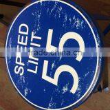 Blue Vintage Metal Round Stool thumbnail-2