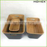 Bamboo Stacking Storage Boxes Kitchen Storage Boxes Homex BSCI/Factory thumbnail-5