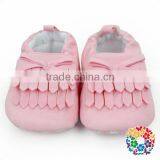 Wholesale 100% Handmade Suede Leather Baby Shoes Soft Sole Baby Moccasins thumbnail-5
