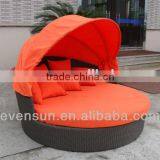 Rattan Round Outdoor Lounge Bed With Canopy thumbnail-5