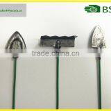 Wholesale Set of 3 Hand Painted Metal Miniature Flower Stakes for Embellishing Dollhouses Fairy Gardens and Crafts thumbnail-2