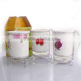 Ceramic Porcelain Chopsticks Barrel With Stainless Steel Stent thumbnail-1