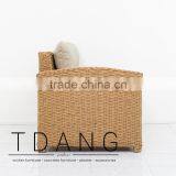 Camden Right Hand Wicker Bench - Outdoor Wicker Furniture - Vietnam Poly Rattan thumbnail-3