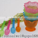 Colorful Ice Cream Bowl With Spoon Set thumbnail-1