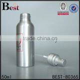50ml Aluminum Bottle Silver Aluminum Spray Bottle for Cosmetic Water Toner Perfume China Suppliers thumbnail-3