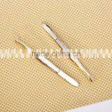 Gold Plating Mirror Polishing Factory Price High Quality Eyebrow Tweezer in Beauty Salon thumbnail-3