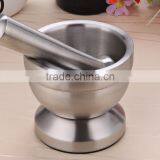 2 in 1 Manual Garlic Press Kitchen Tool Stainless Steel Spice Grinder / Mortar and Pestle Set thumbnail-6