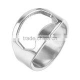 2PCs Stainless Steel Finger Ring Ring-Shape Beer Bottle Opener for Beer Bar Tool thumbnail-2
