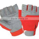 Silver Color Weight Lifting Gloves With Strap thumbnail-1