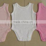 2012 Sleeve Less Plain Baby Bodysuit, 100%cotton Interlock Baby Romper for Summer thumbnail-1