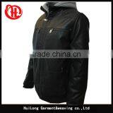 Hot Sale High Quality Washed pu Leather Fleece Hoody Men pu Jacket thumbnail-2