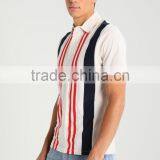 MGOO Factory Supplied Men Vertical Stripe Polo Shirt 100% Cotton Slim Fit Mens Polo thumbnail-3
