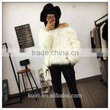 Faux Fur Women Pullover Tops Plaid Ribbed Warm Soft Sweaters Autumn Winter Crew Neck Loose Casual Sweater thumbnail-5